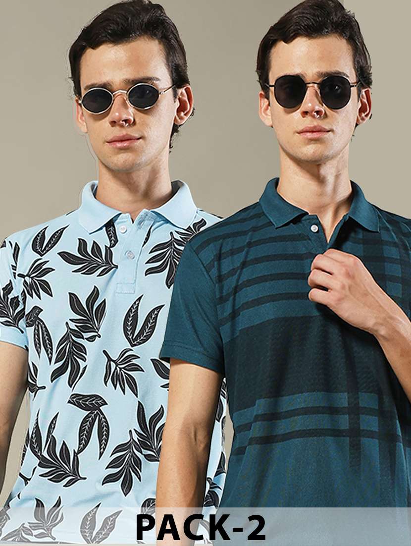men pack of 2 short sleeve regular fit polo t-shirt