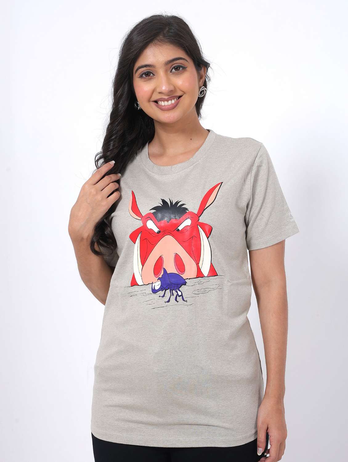 women printed short sleeve regular fit t-shirt
