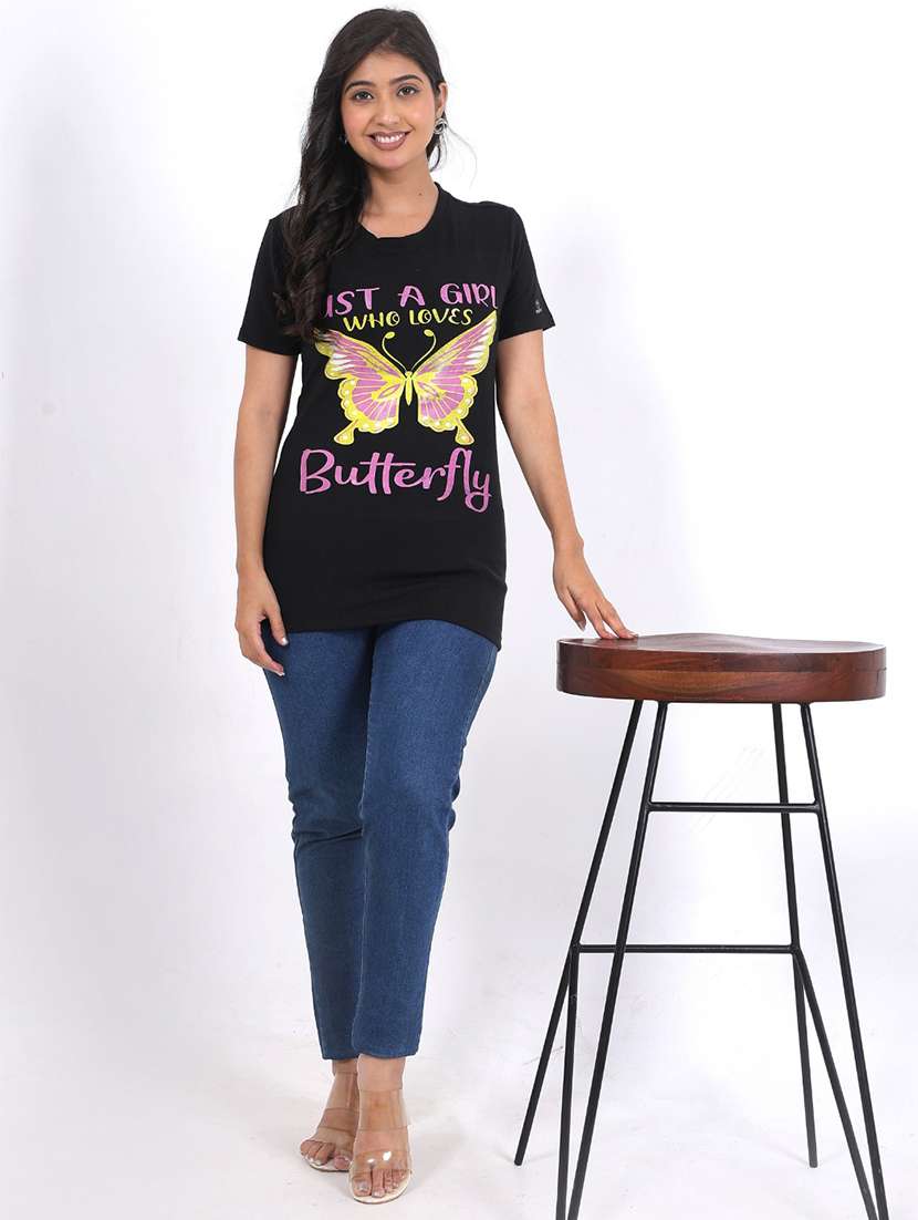 women printed short sleeve regular fit t-shirt - 22078447 - Standard Image - 3