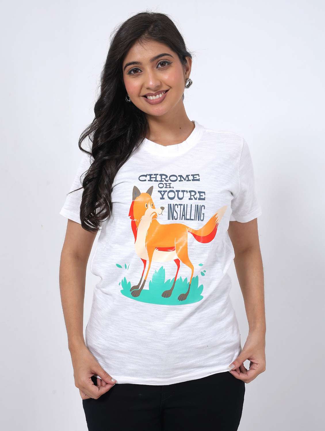 women printed short sleeve regular fit t-shirt - 22078451 - Zoom Image - 0