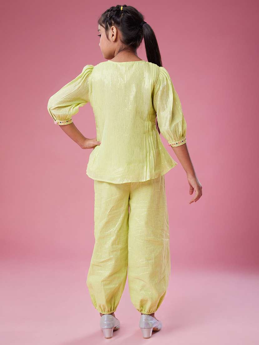 girls embroidered top & pants co-ords set - 22078458 -  Standard Image - 3