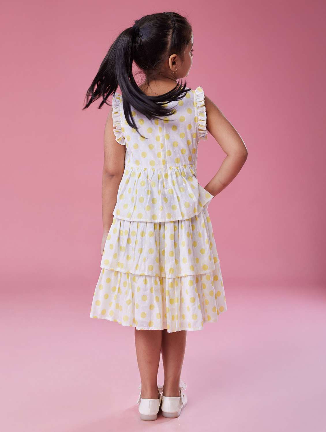 girls polka doted sleeveless layered dress - 22078492 -  Standard Image - 3