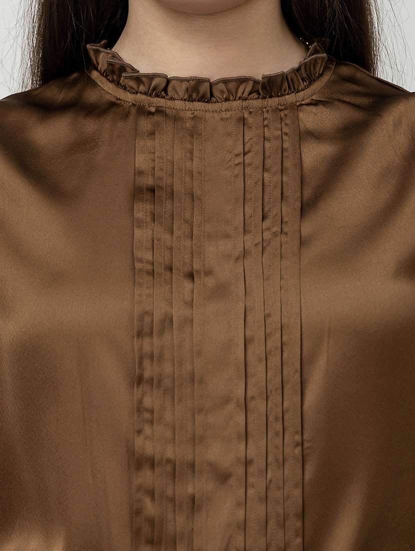 women solid mock neck sleveeless regular top - 22078535 - Standard Image - 3