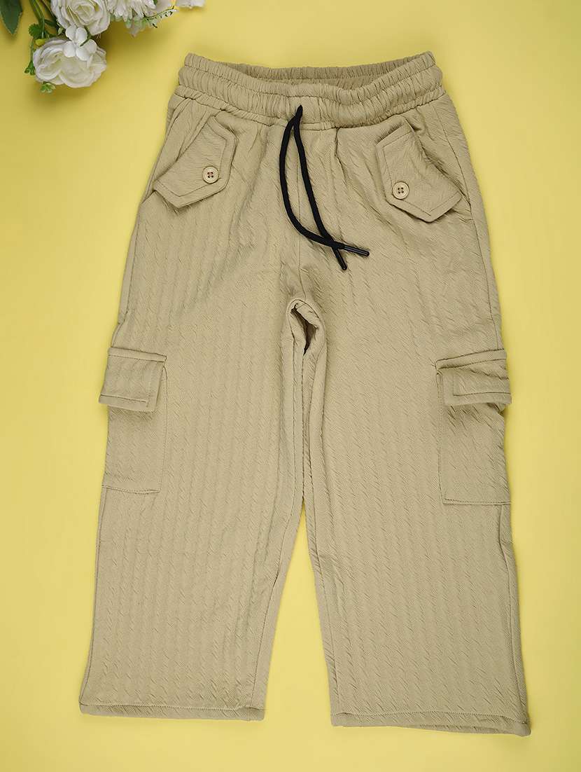 girls self design mid rise cargo