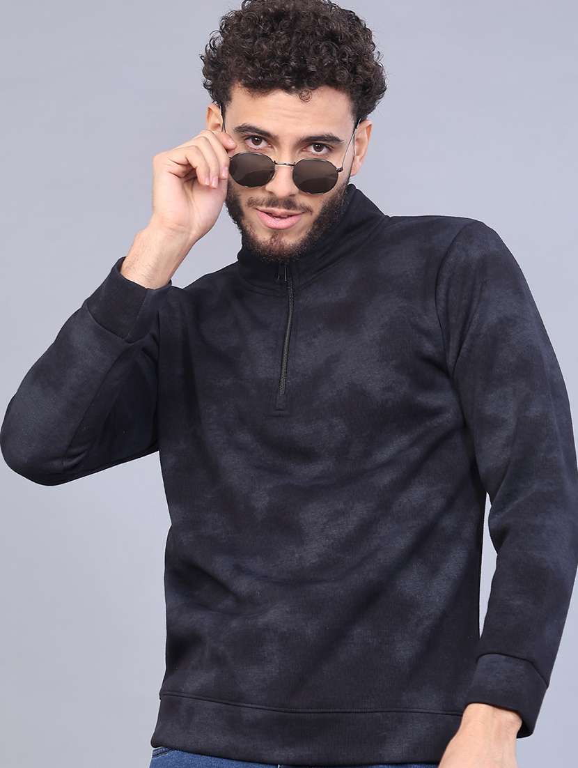 men printed long sleeve regular fit sweatshirt