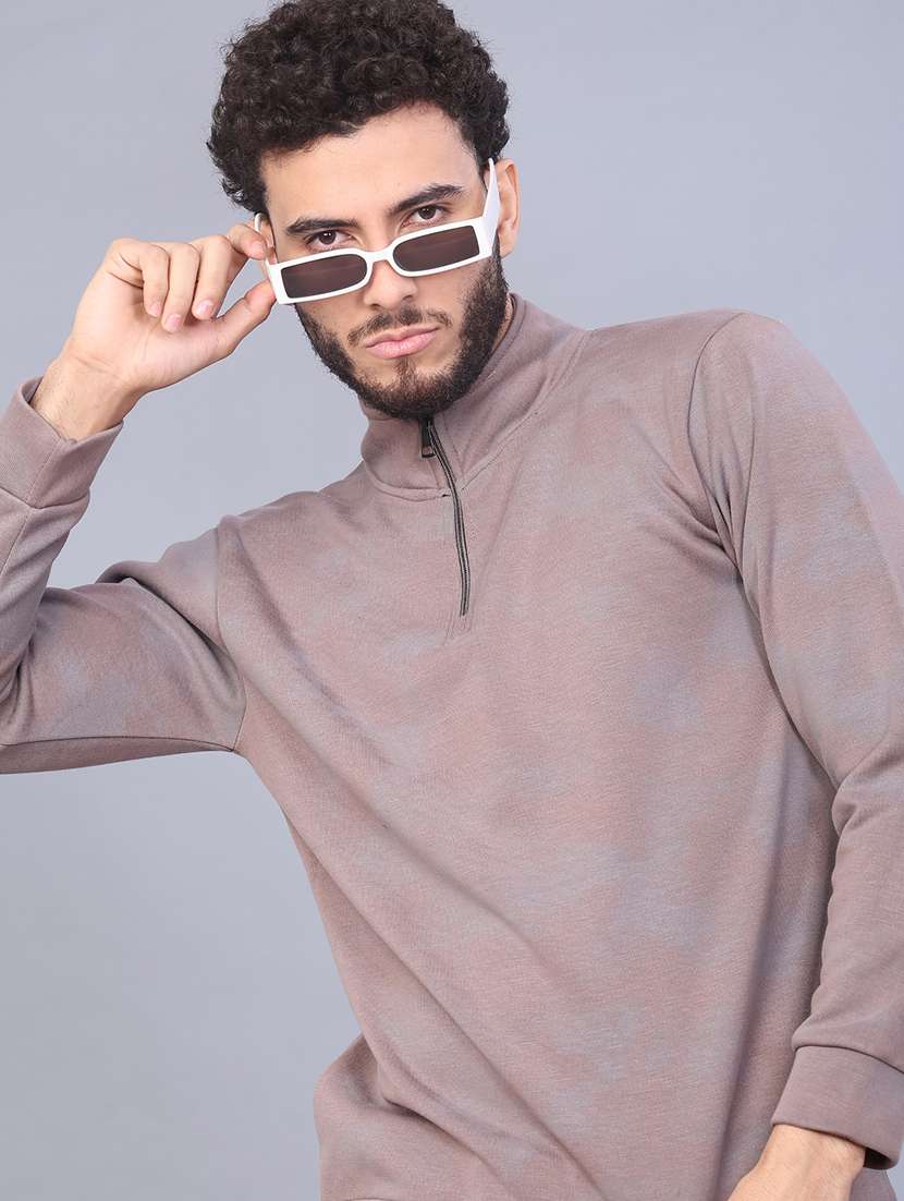men printed long sleeve regular fit sweatshirt