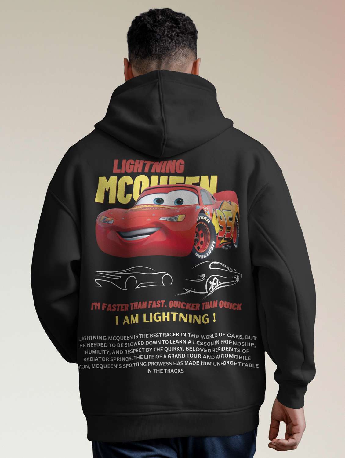 men front & back print long sleeve hooded sweatshirt - 22079123 -  Zoom Image - 0