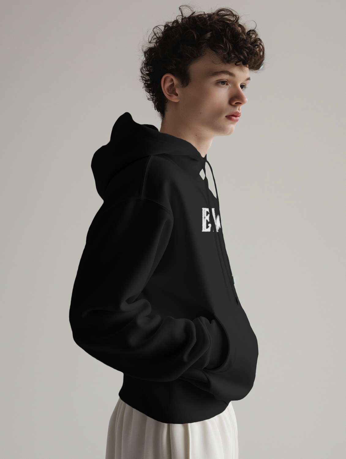 men front & back print long sleeve hooded sweatshirt - 22079126 - Standard Image - 3
