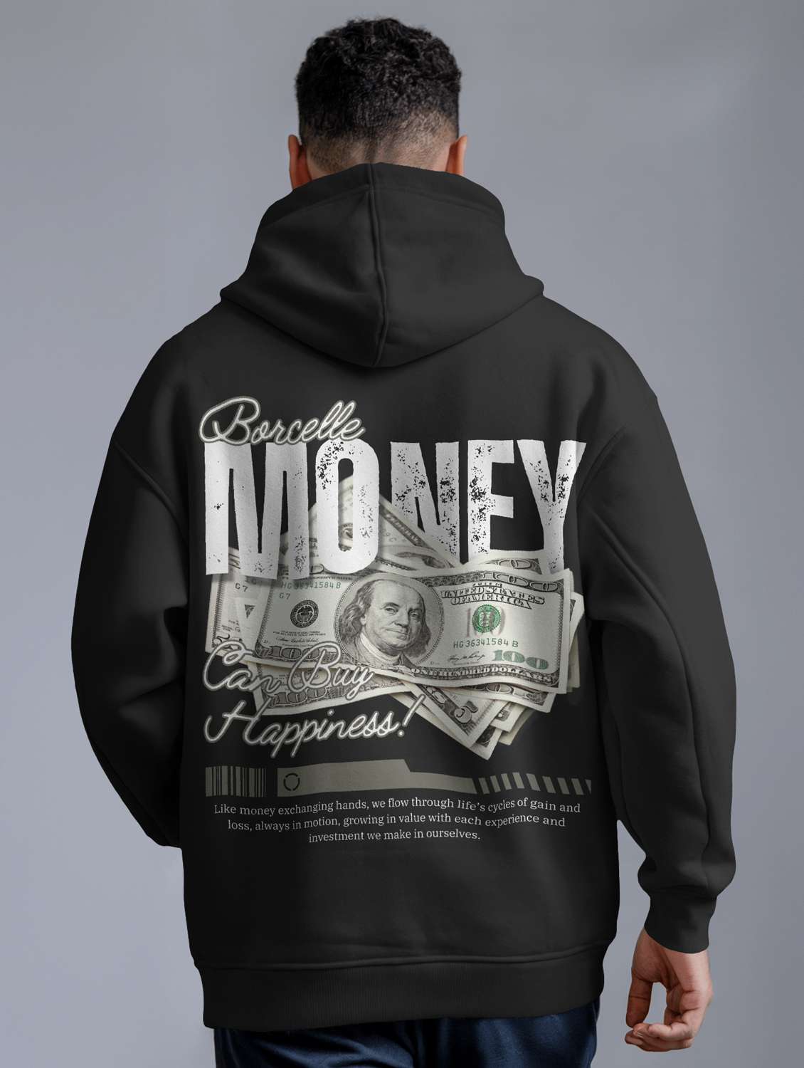 men front & back print long sleeve hooded sweatshirt - 22079141 -  Zoom Image - 0