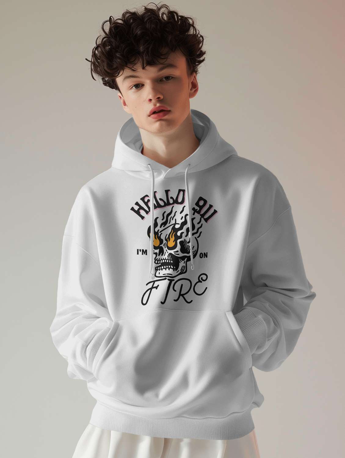 men front & back print long sleeve sweatshirt - 22079144 -  Zoom Image - 0