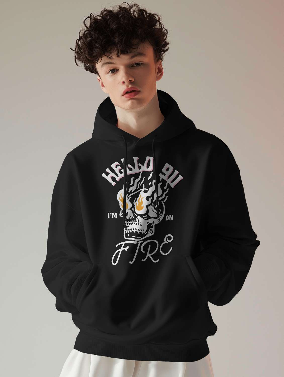 men front print long sleeve sweatshirt - 22079145 -  Zoom Image - 0