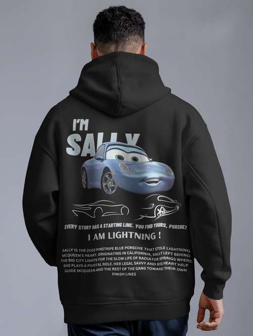 men front & back print long sleeve hooded sweatshirt - 22079146 -  Standard Image - 0