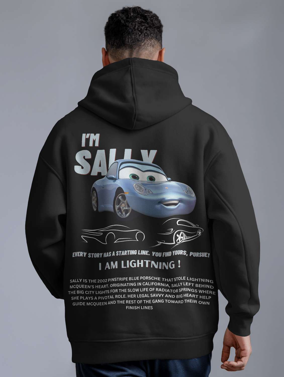 men front & back print long sleeve hooded sweatshirt - 22079146 -  Zoom Image - 0