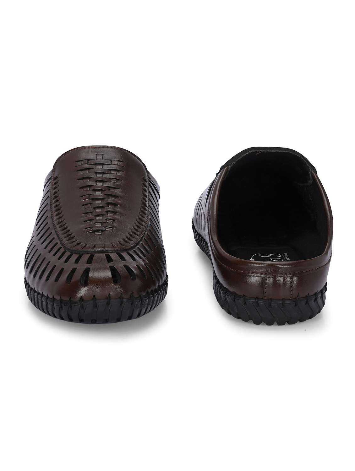 men brown slip on sandal - 22079194 -  Standard Image - 3