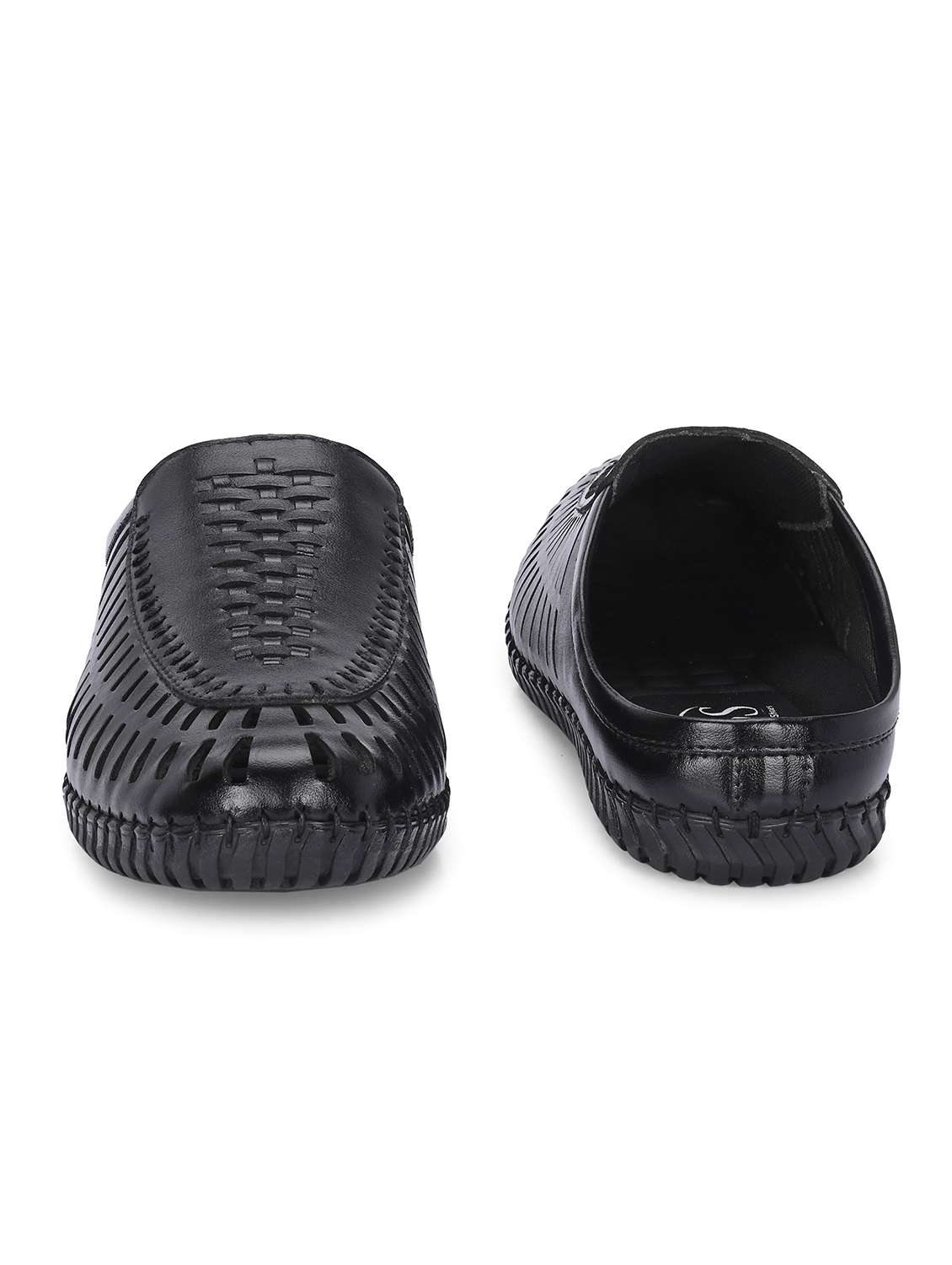 men black slip on sandal - 22079195 -  Standard Image - 3