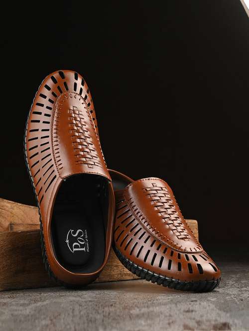 men tan slip on sandal - 22079196 -  Standard Image - 0