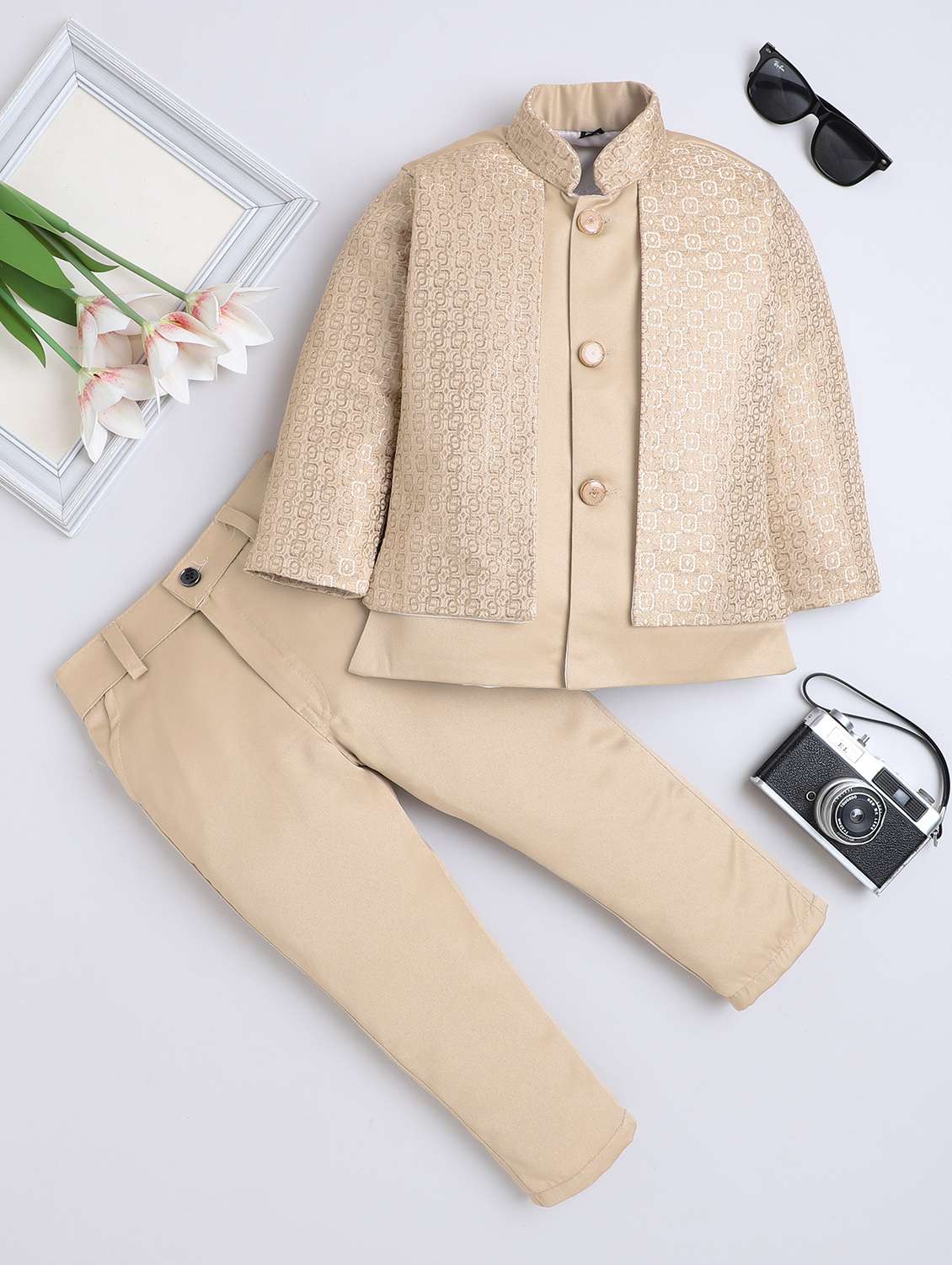 boys self designed sherwani set - 22079207 -  Zoom Image - 0