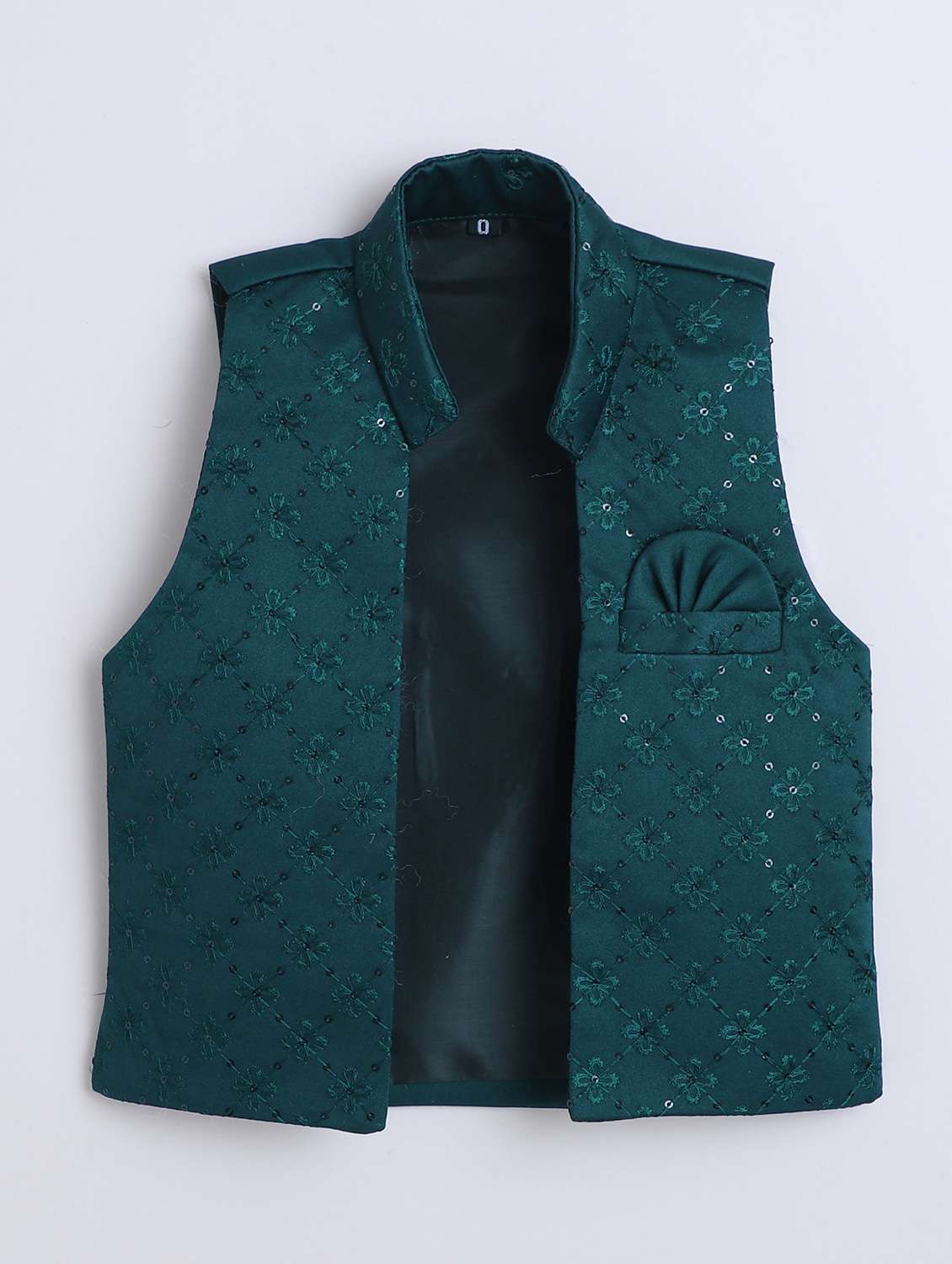 boys embroidered long sleeve sherwani set - 22079214 -  Standard Image - 3