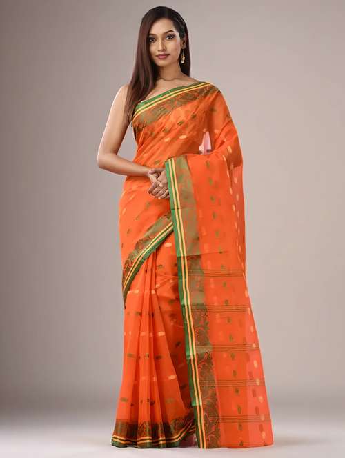 women self design tant saree - 22079273 -  Standard Image - 0