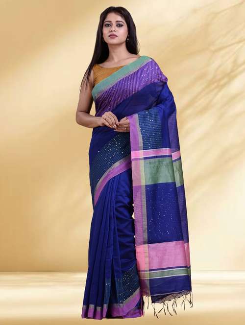 women self design handloom saree with blouse - 22079281 -  Standard Image - 0