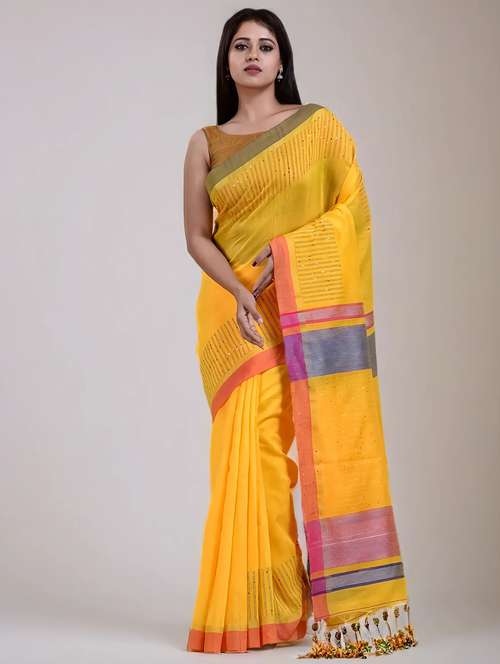 women self design handloom saree with blouse - 22079282 -  Standard Image - 0