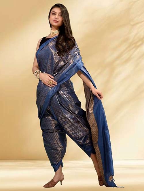 women self design bordered saree with blouse - 22079288 -  Standard Image - 0
