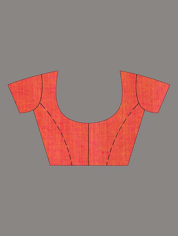 women solid handloom saree with blouse - 22079290 -  Standard Image - 5