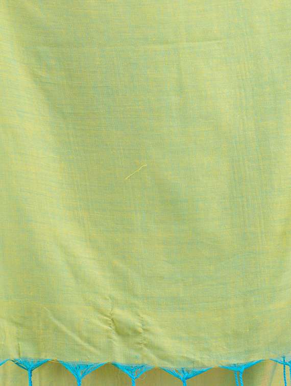 women solid handloom saree with blouse - 22079292 -  Standard Image - 5