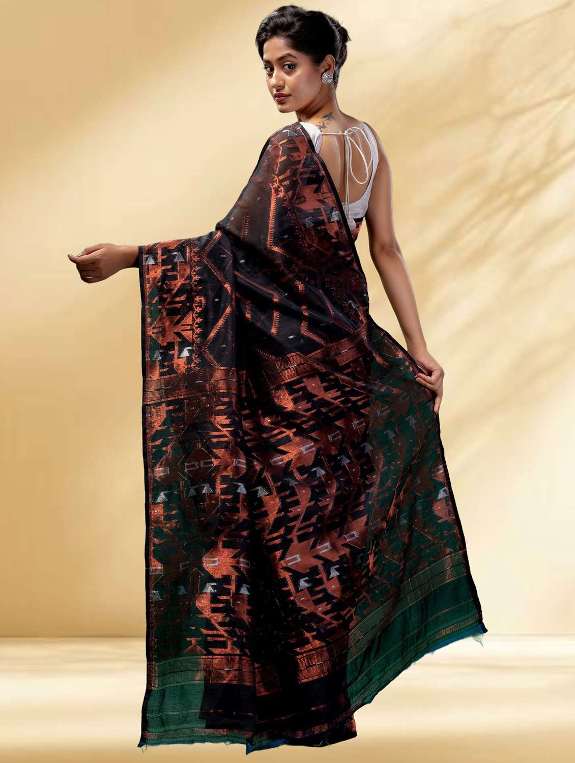 women self design jamdani saree - 22079313 -  Standard Image - 3