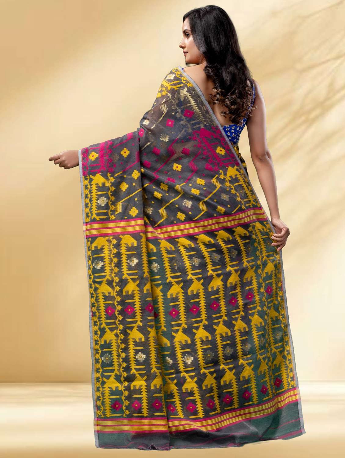 women self design jamdani saree - 22079314 -  Standard Image - 3