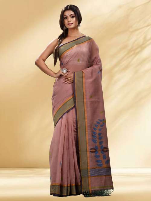 women self design handloom saree with blouse - 22079319 -  Standard Image - 0
