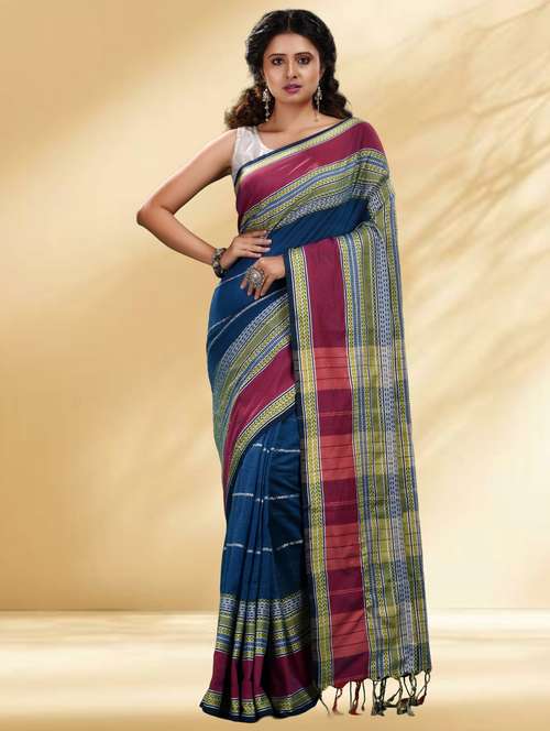 women self design handloom saree with blouse - 22079320 -  Standard Image - 0