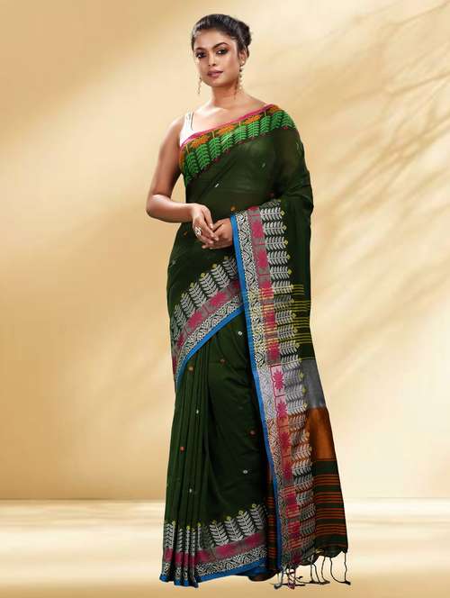 women self design handloom saree with blouse - 22079321 -  Standard Image - 0