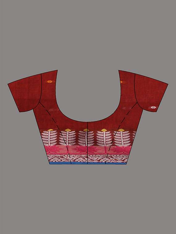 women self design handloom saree with blouse - 22079322 -  Standard Image - 5