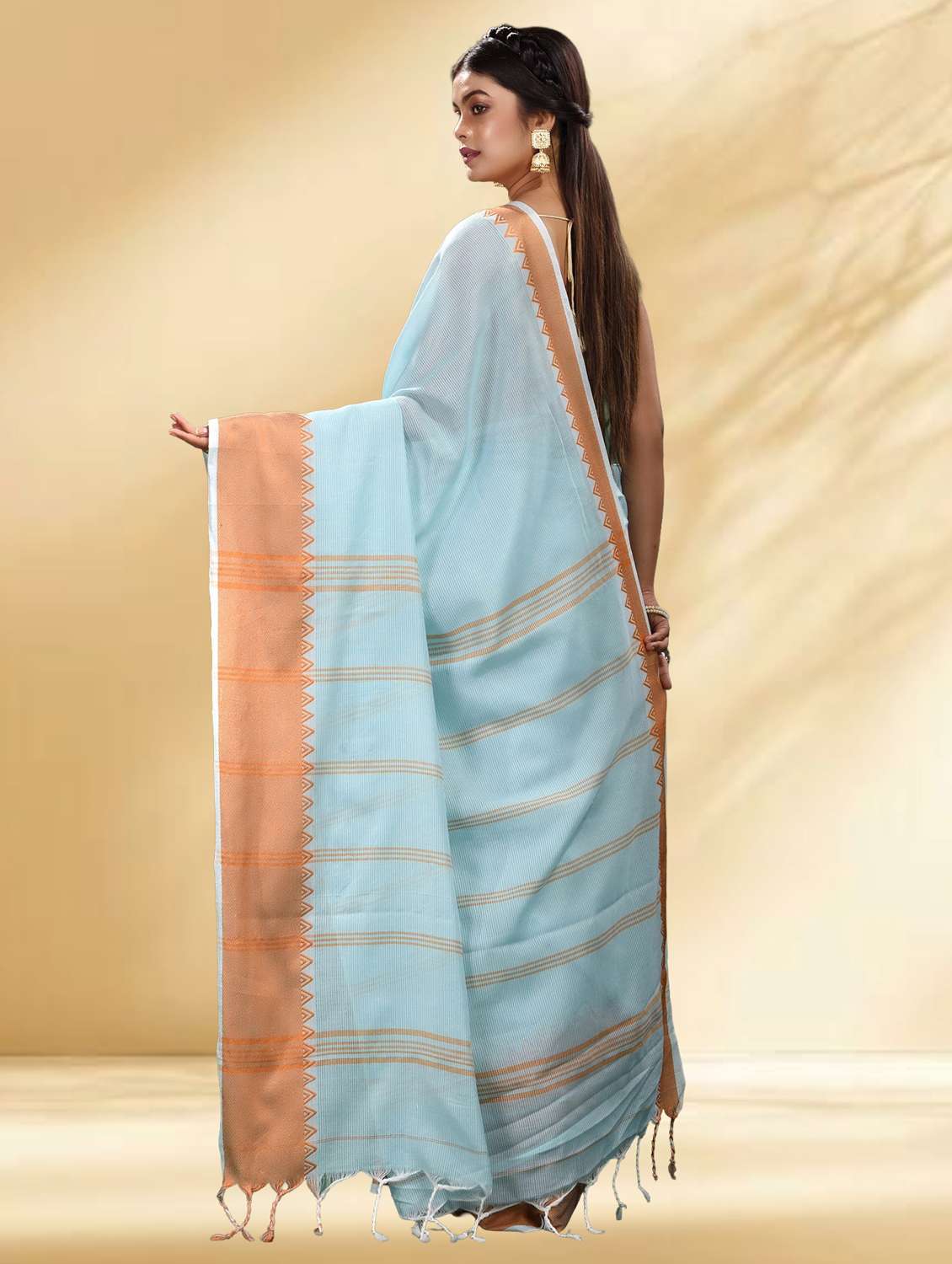 women self design handloom saree with blouse - 22079325 -  Standard Image - 3