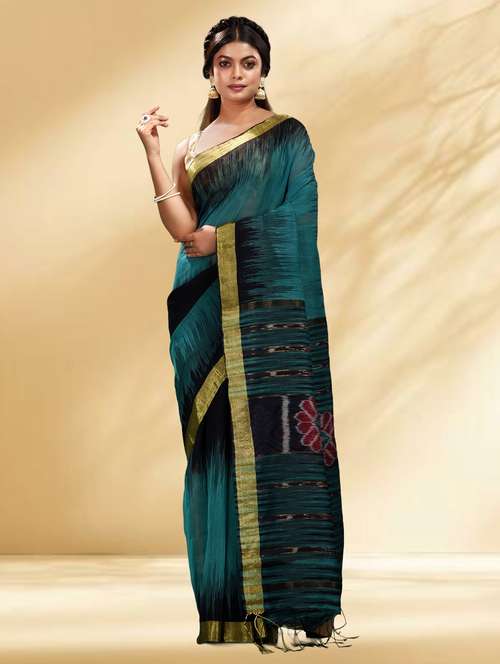 women self design handloom saree with blouse - 22079326 - Standard Image - 0