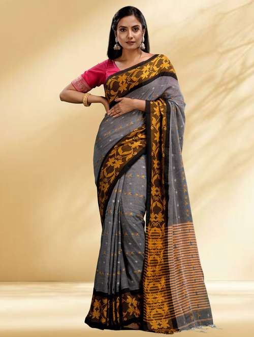 women self design handloom saree with blouse - 22079335 -  Standard Image - 0