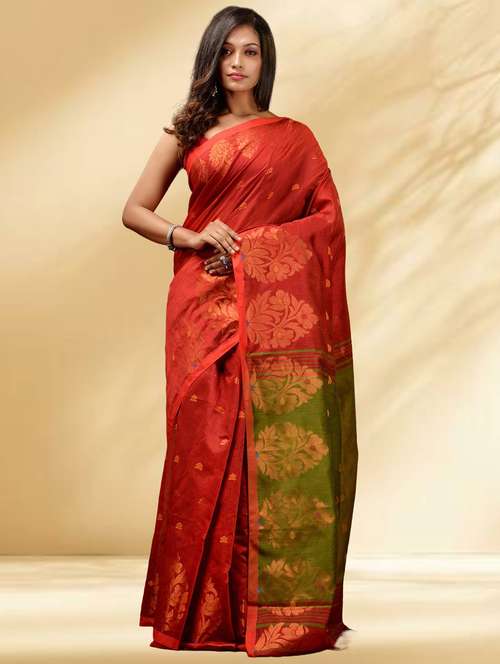 women self design handloom saree with blouse - 22079349 -  Standard Image - 0