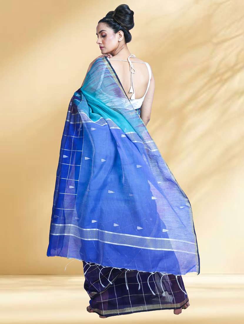 women self design handloom saree with blouse - 22079355 -  Standard Image - 3