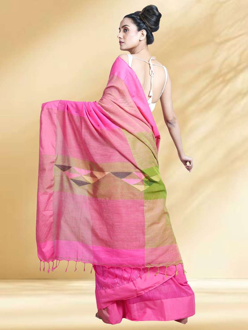 women self design handloom saree with blouse - 22079357 -  Standard Image - 3