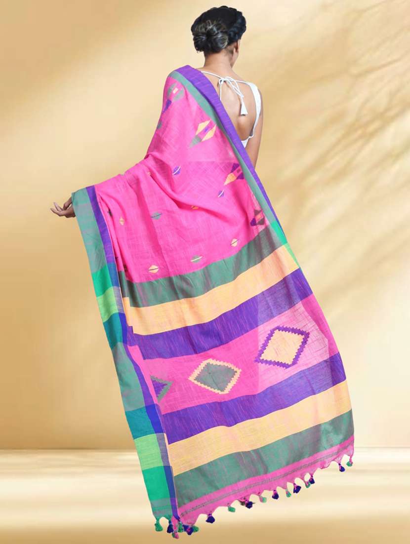 women self design handloom saree with blouse - 22079362 -  Standard Image - 3