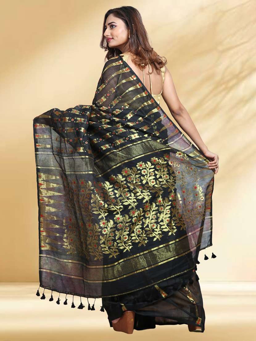 women self design jamdani saree - 22079372 -  Standard Image - 3