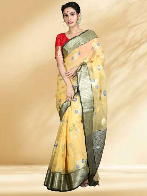 women self design handloom saree with blouse - 22079375 -  Standard Image - 0
