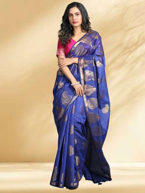 women self design handloom saree with blouse - 22079379 -  Standard Image - 0