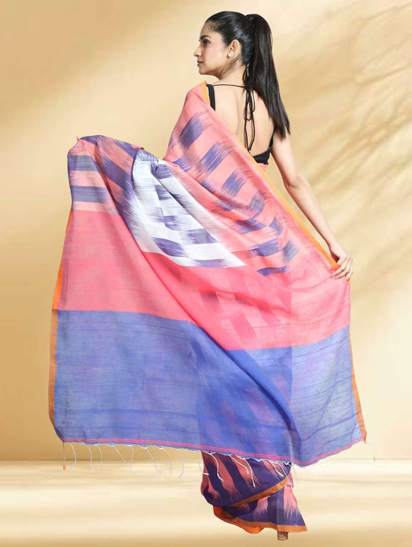 women self design handloom saree with blouse - 22079383 -  Standard Image - 3