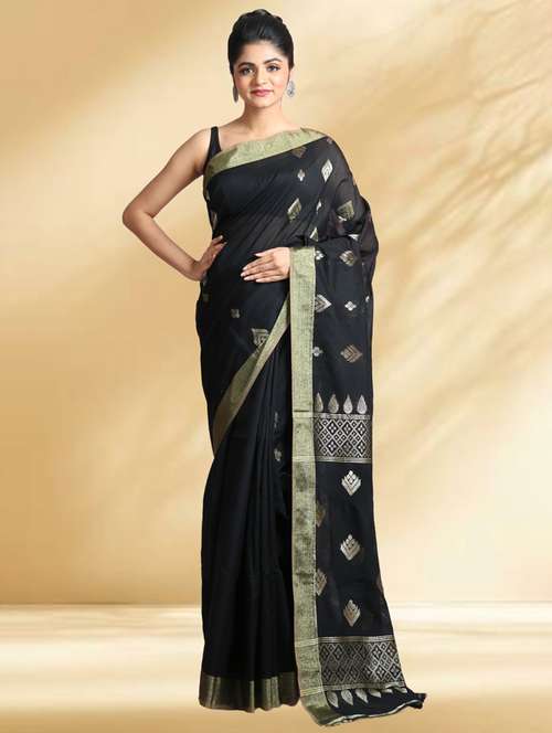 women self design handloom saree with blouse - 22079386 -  Standard Image - 0