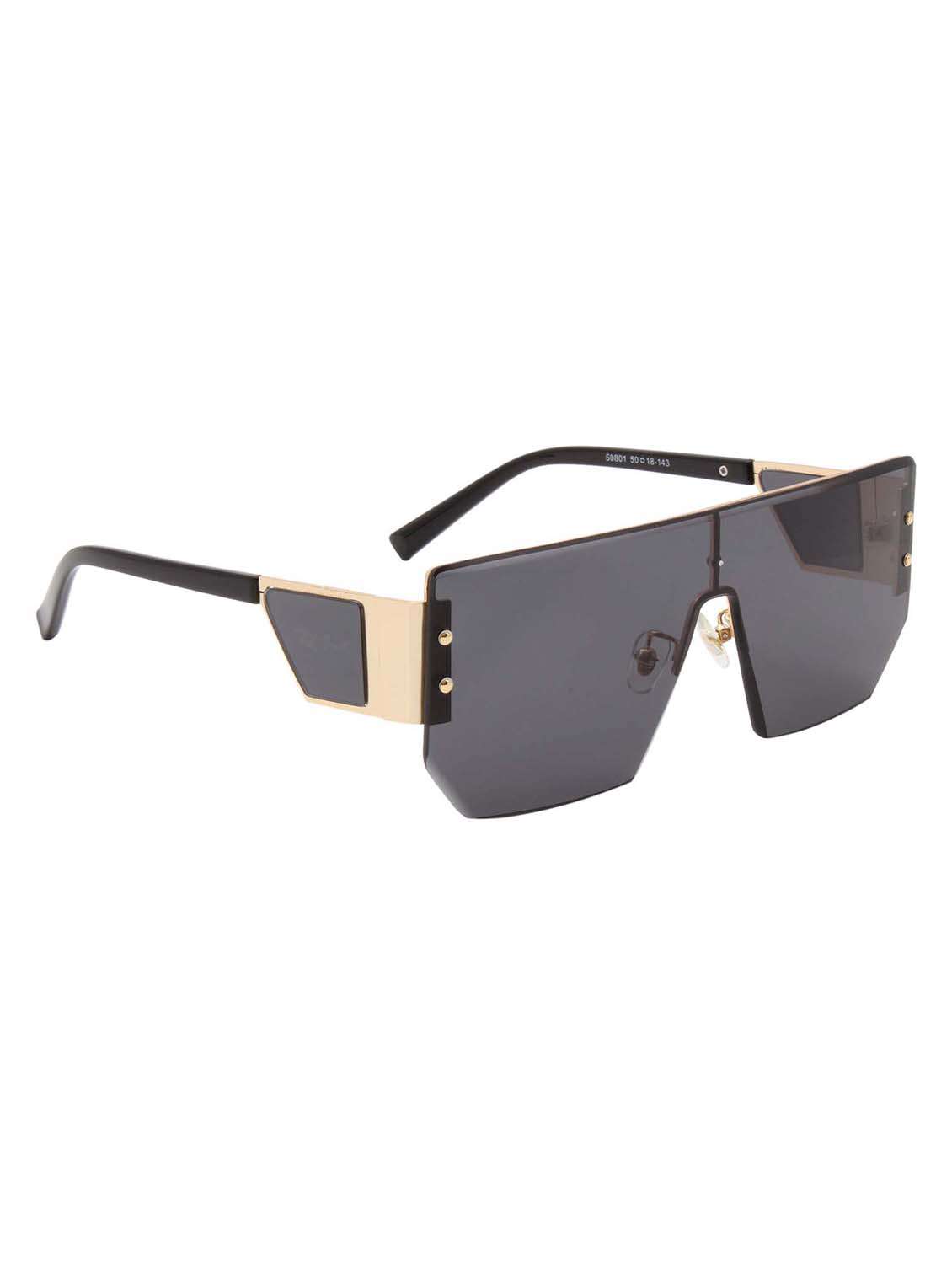 ted smith eyewear unisex |  half rim shield stylish sunglasses |  uv protected | for men and women - 22079417 -  Standard Image - 3