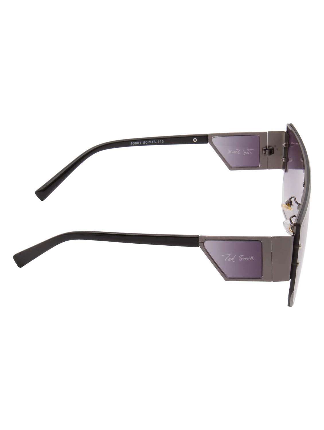 ted smith eyewear unisex |  half rim shield stylish sunglasses |  uv protected | for men and women - 22079418 -  Standard Image - 3