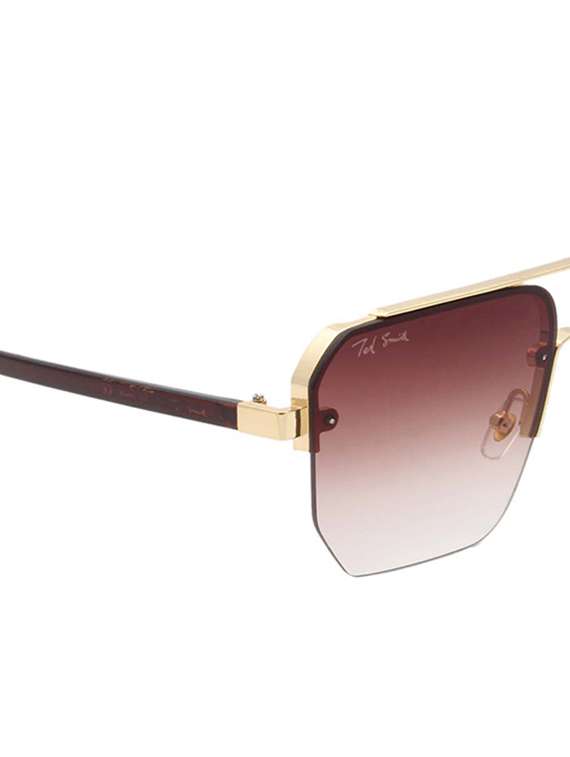 ted smith eyewear unisex | half rim aviator stylish sunglasses | uv protected | for men and women - 22079422 - Standard Image - 5
