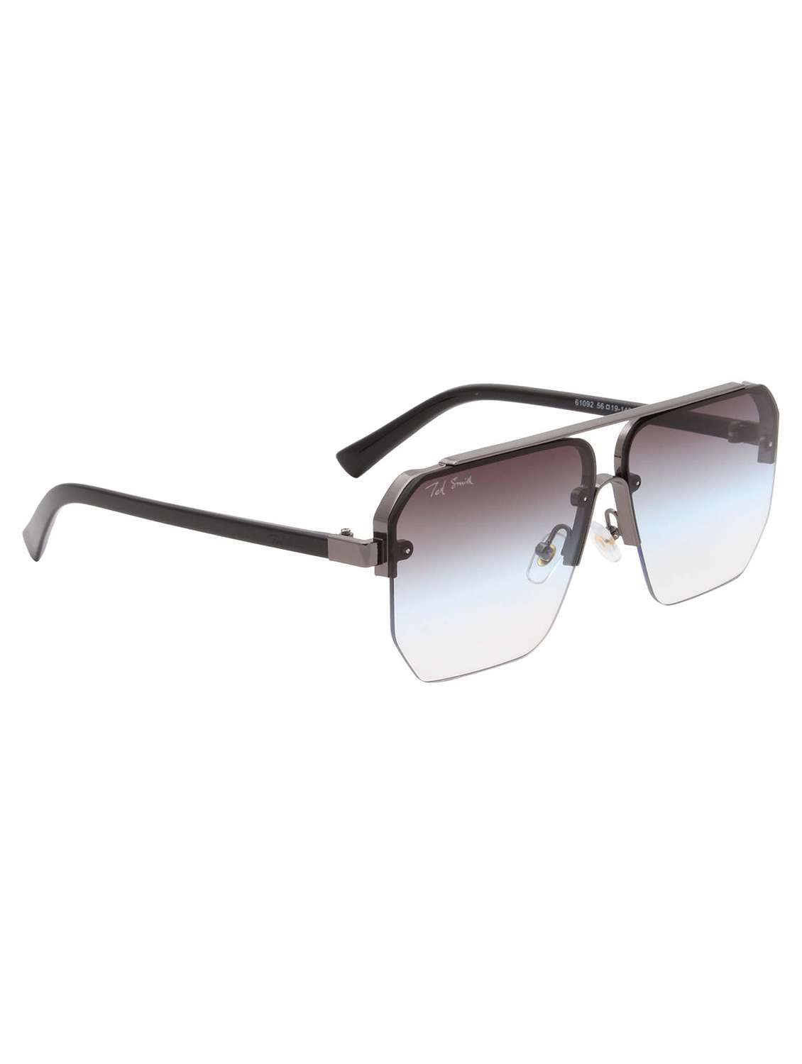 ted smith eyewear unisex | half rim aviator stylish sunglasses | uv protected | for men and women - 22079424 - Standard Image - 3